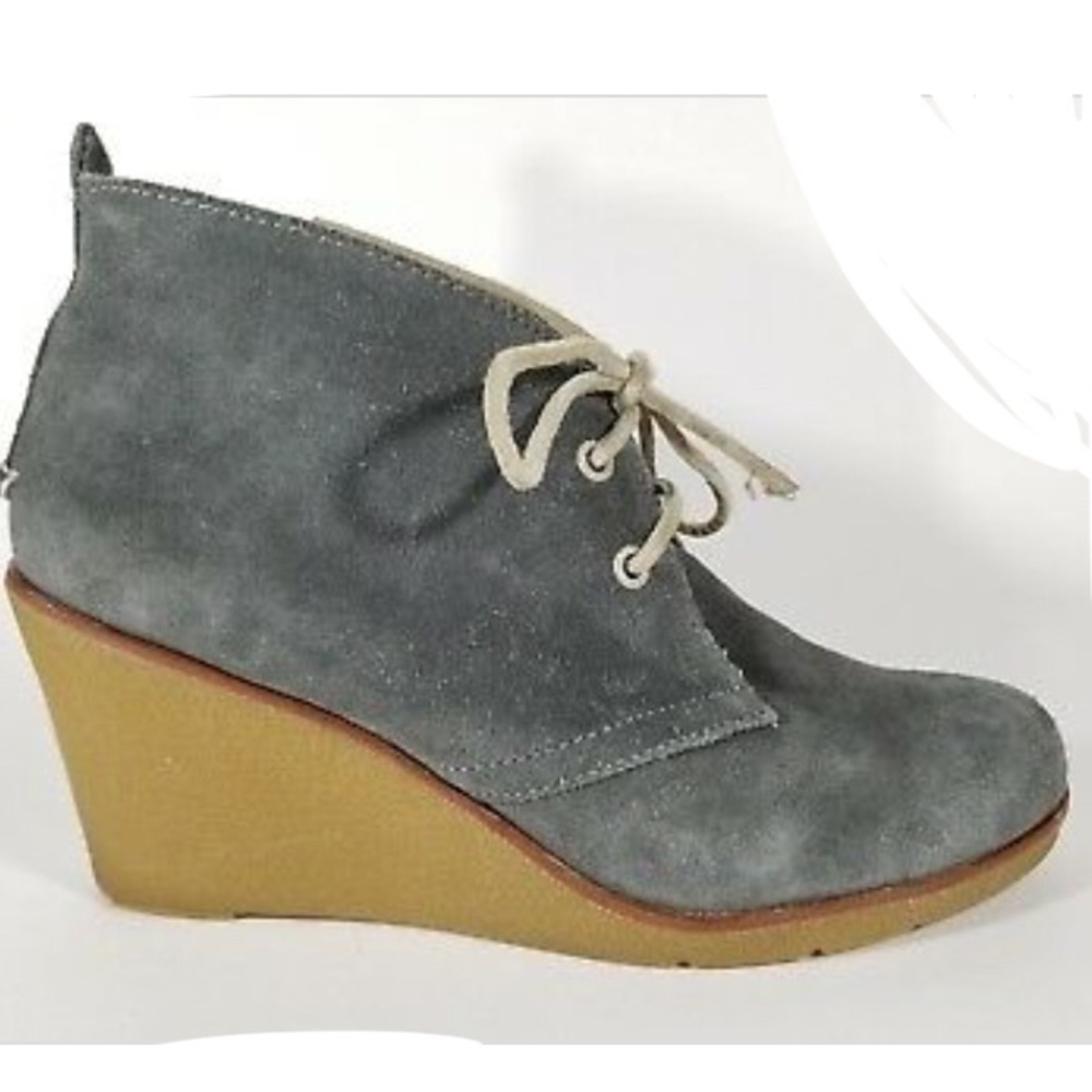Sperry Suede Wedges Grey